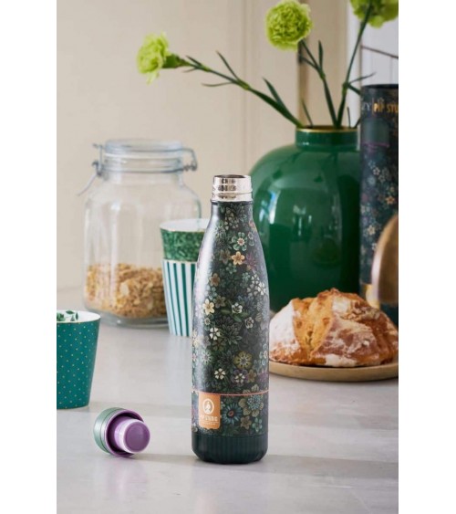 Toutes les fleurs - Bouteille Isotherme 500 ml - Vert IZY Bottles gourde sport metal d eau aluminium thé design