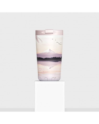 Sunset Lake - Mug Isotherme IZY Bottles gourde sport metal d eau aluminium thé design