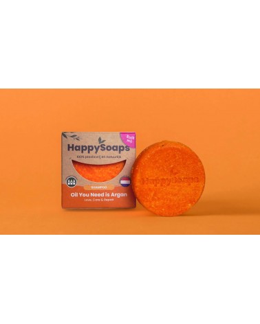 Oil You Need is Argan - Shampoo solido naturale HappySoaps il miglior shampo al naturale per capelli