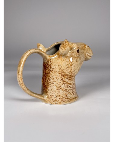 Small milk jug - Camel Quail Ceramics small pitcher coffee mini milk jugs