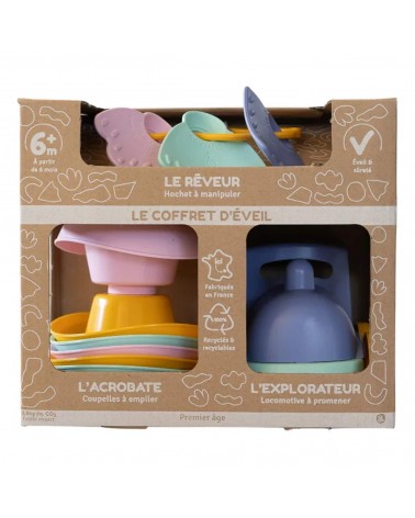 Coffret d'éveil - 3 jouets de bain et d'éveil Le Jouet Simple idée cadeau original suisse