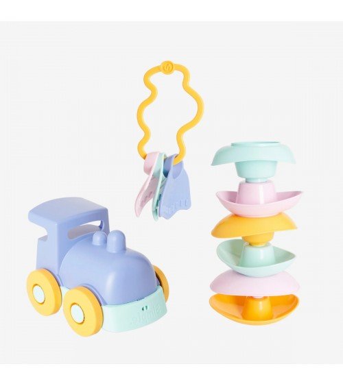 Coffret d'éveil - 3 jouets de bain et d'éveil Le Jouet Simple idée cadeau original suisse