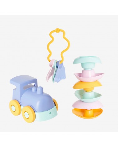 Coffret d'éveil - 3 jouets de bain et d'éveil Le Jouet Simple idée cadeau original suisse