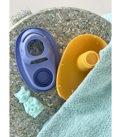 Bateau 2 en 1 - Jaune & Bleu - Jouet pour le bain Le Jouet Simple idée cadeau original suisse