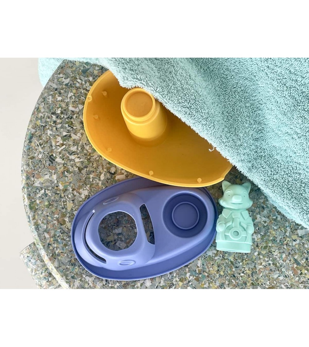 Bateau 2 en 1 - Jaune & Bleu - Jouet pour le bain Le Jouet Simple idée cadeau original suisse