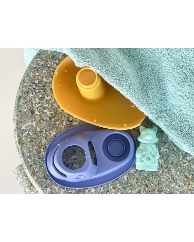 Bateau 2 en 1 - Jaune & Bleu - Jouet pour le bain Le Jouet Simple idée cadeau original suisse