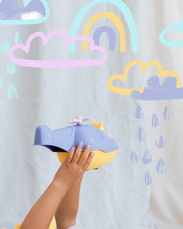 Wasserflugzeug & Boot 2-in-1 - Blau & Gelb - Badespielzeug Le Jouet Simple geschenkidee schweiz kaufen