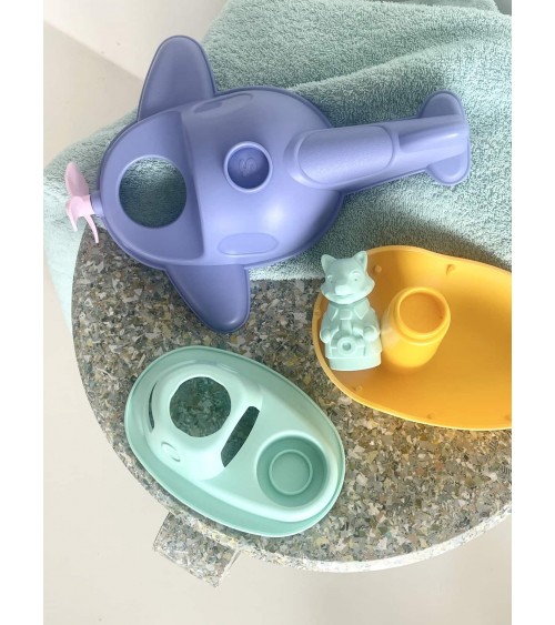 Hydravion & Bateau 2-en-1 - Bleu & Jaune - Jouet pour le bain Le Jouet Simple idée cadeau original suisse