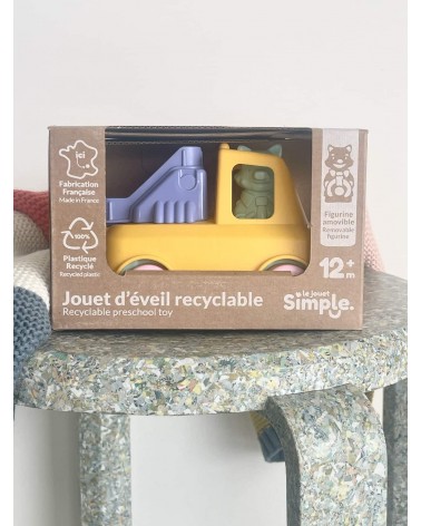 Der Feuerwehrauto - Gelb und Rosa Le Jouet Simple geschenkidee schweiz kaufen