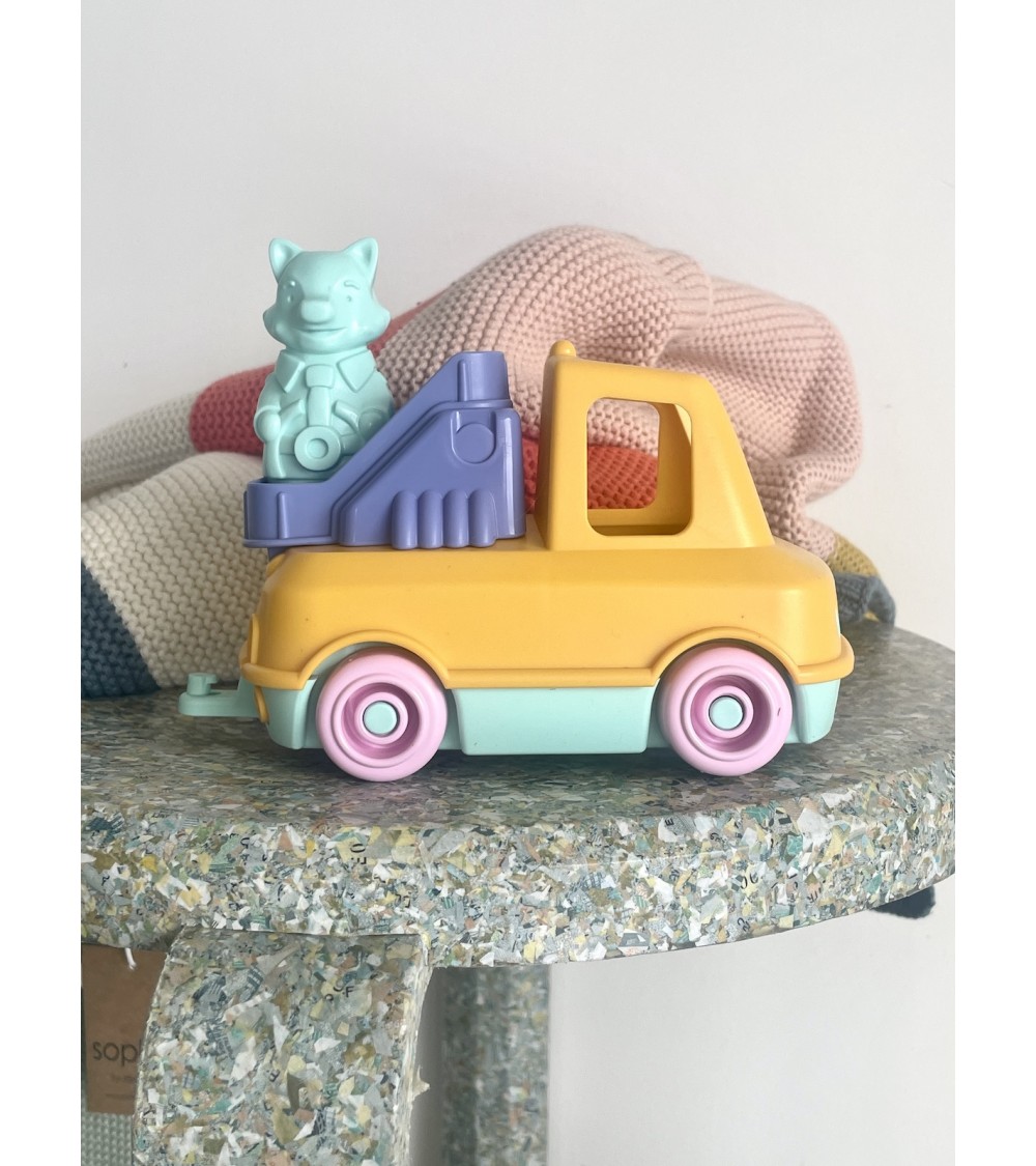 Le Camion de Pompier - Jaune et Rose Le Jouet Simple idée cadeau original suisse