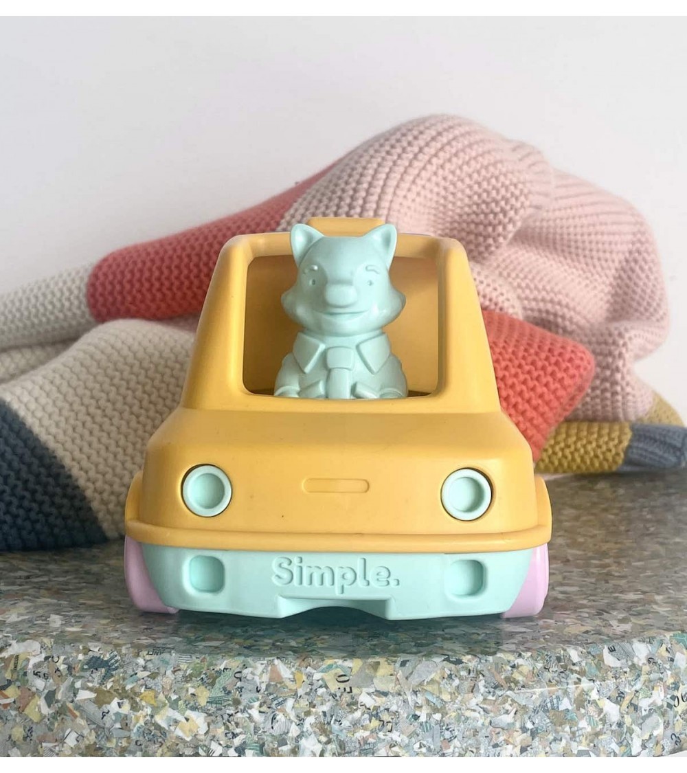 The Fire Engine - Yellow and Pink Le Jouet Simple original gift idea switzerland