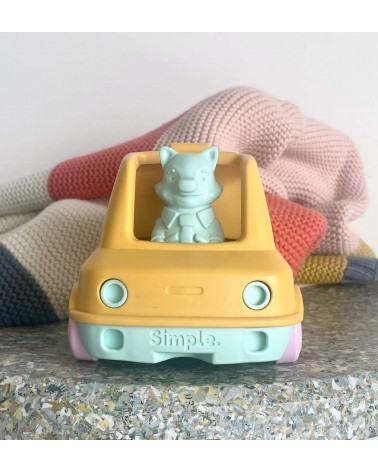 Le Camion de Pompier - Jaune et Rose Le Jouet Simple idée cadeau original suisse