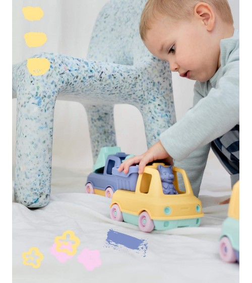 Der Kipplaster - Gelb und Rosa Le Jouet Simple geschenkidee schweiz kaufen