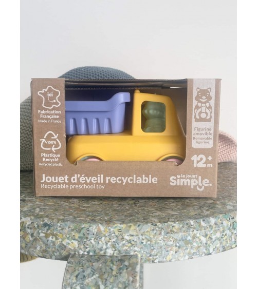 Le Camion Benne - Jaune et Rose Le Jouet Simple idée cadeau original suisse