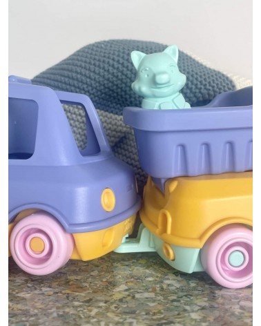 Le Camion Benne - Jaune et Rose Le Jouet Simple idée cadeau original suisse