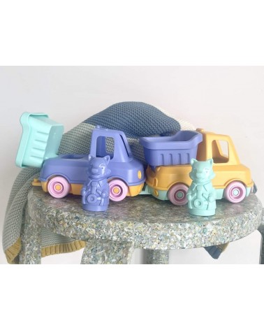 Le Camion Benne - Jaune et Rose Le Jouet Simple idée cadeau original suisse