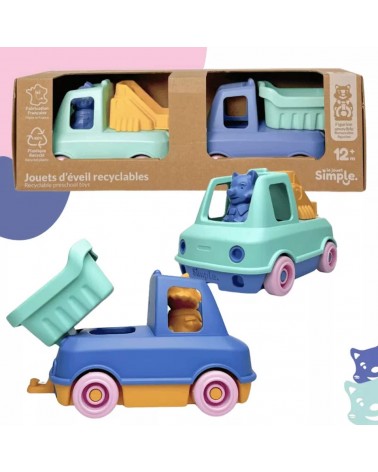 Coffret - Camion de Pompier & Camion Benne Le Jouet Simple idée cadeau original suisse
