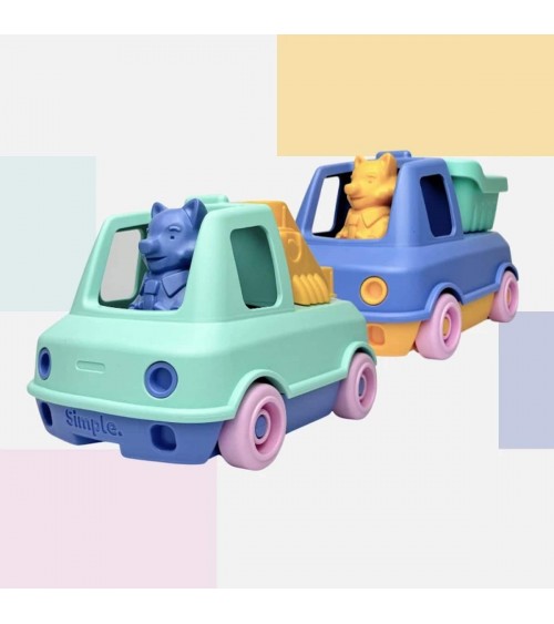 Set - Feuerwehrauto & Kipplaster Le Jouet Simple geschenkidee schweiz kaufen