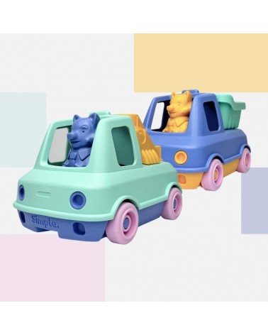 Set - Feuerwehrauto & Kipplaster Le Jouet Simple geschenkidee schweiz kaufen