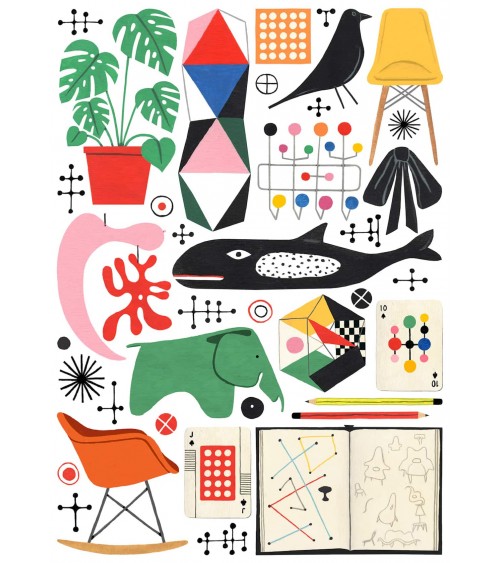 Eames - Puzzle 1000 pièces Happily Puzzles jeu de puzzle design original moderne cool