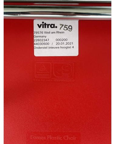 Eames Plastic Side chair DSX - VITRA - Usate kitatori mobili Oggetto di design vintage svizzera