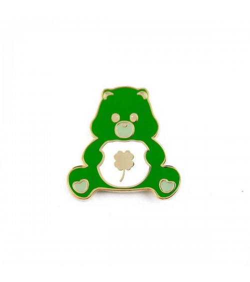 Spilla Smaltata orso di peluche verde portafortuna Studio Inktvis spiritose spille colorate particolari eleganti donna da gia...