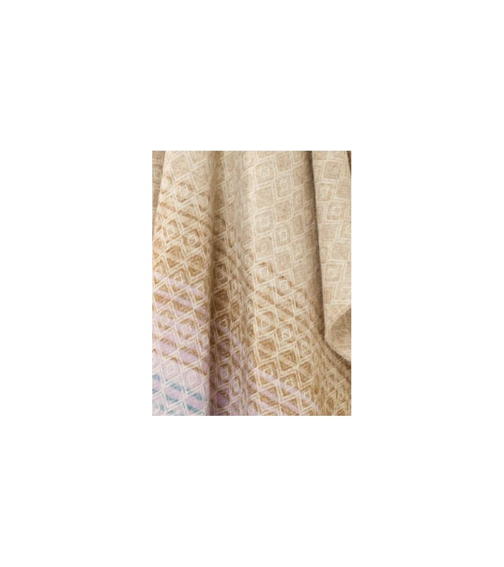 Plaid lana OMBRE DIAMOND Blu / Malva - Coperta per divano Bronte by Moon plaid per divano in lana coperta morbida letto matri...