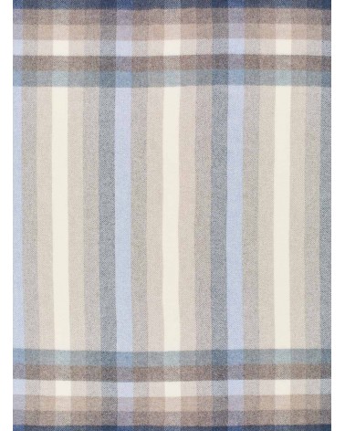 Schafwolldecke WOODALE Blau - Wolldecke aus Schurwolle Bronte by Moon Schafwolldecke warme Woll Decken Sofa wohndecke kaufen