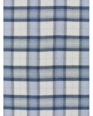 Plaid canapé SKYE DESIGN Bleu - Couverture pure laine Bronte by Moon un plaid cocooning couverture chaude douce plaide lit