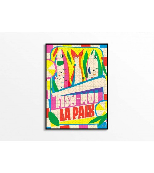 Fish-moi la paix - Puzzle 1000 pièces pour adulte Piece & Love jeu de puzzle design original moderne cool