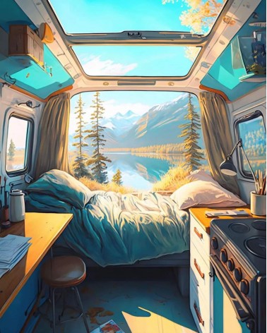 Van Life - Puzzle 1000 pezzi per adulti Piece & Love Kitatori