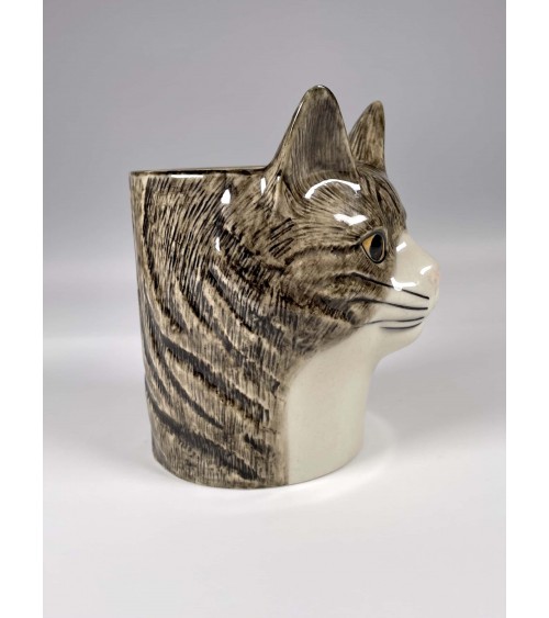 Millie - Stiftehalter & Blumentopf - Katze Quail Ceramics schreibtisch büro kinder besteckbehälter make up pinselhalter