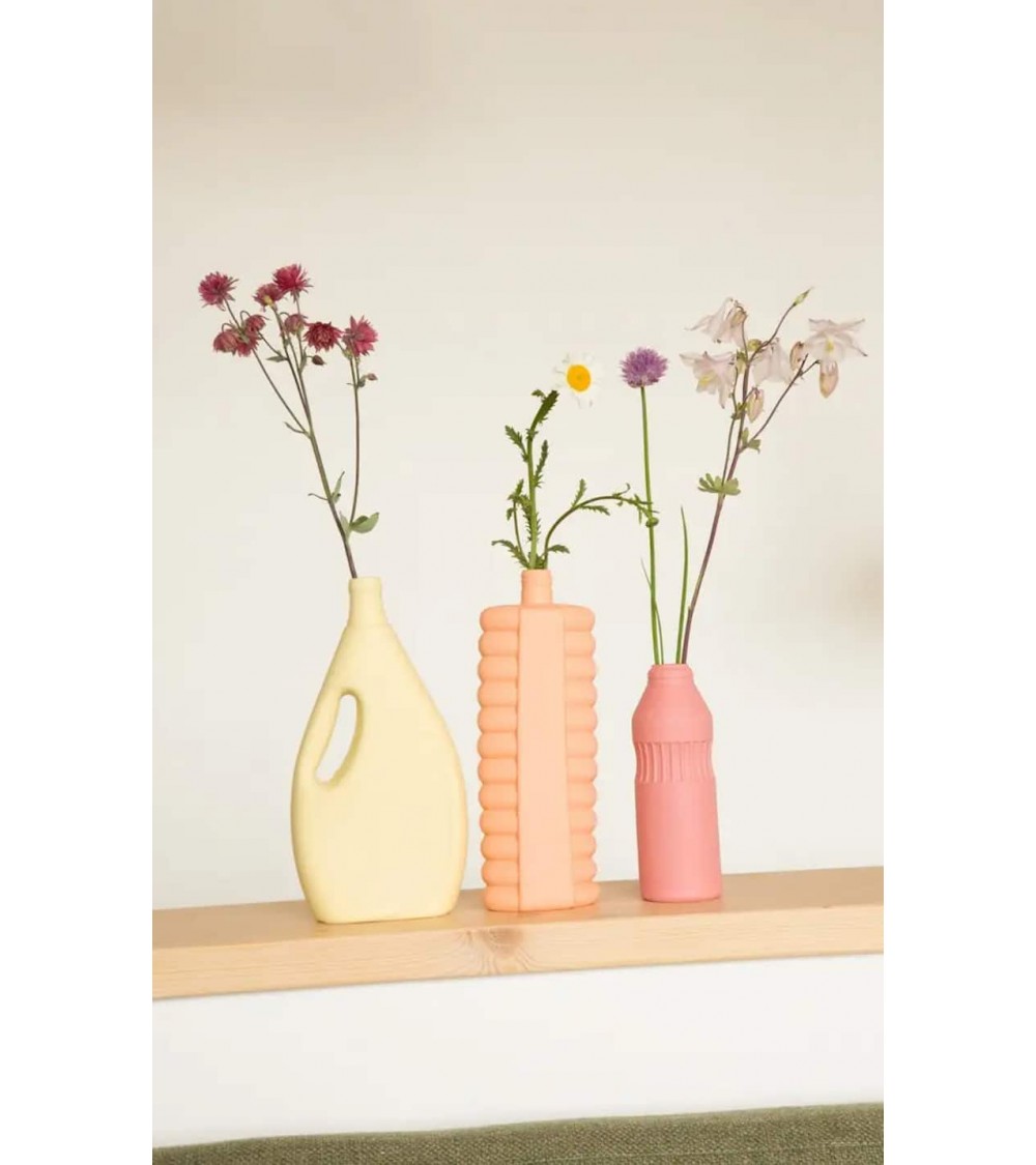 Bottle Vase 10 Arancione - Vaso da fiori in porcellana Foekje Fleur vasi eleganti per interni per fiori decorativi design kit...