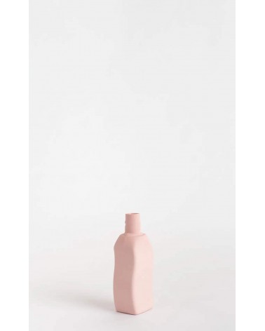 Bottle Vase Design 12 Rose poudré - Vase à fleurs en porcelaine Foekje Fleur design fleur décoratif original kitatori suisse