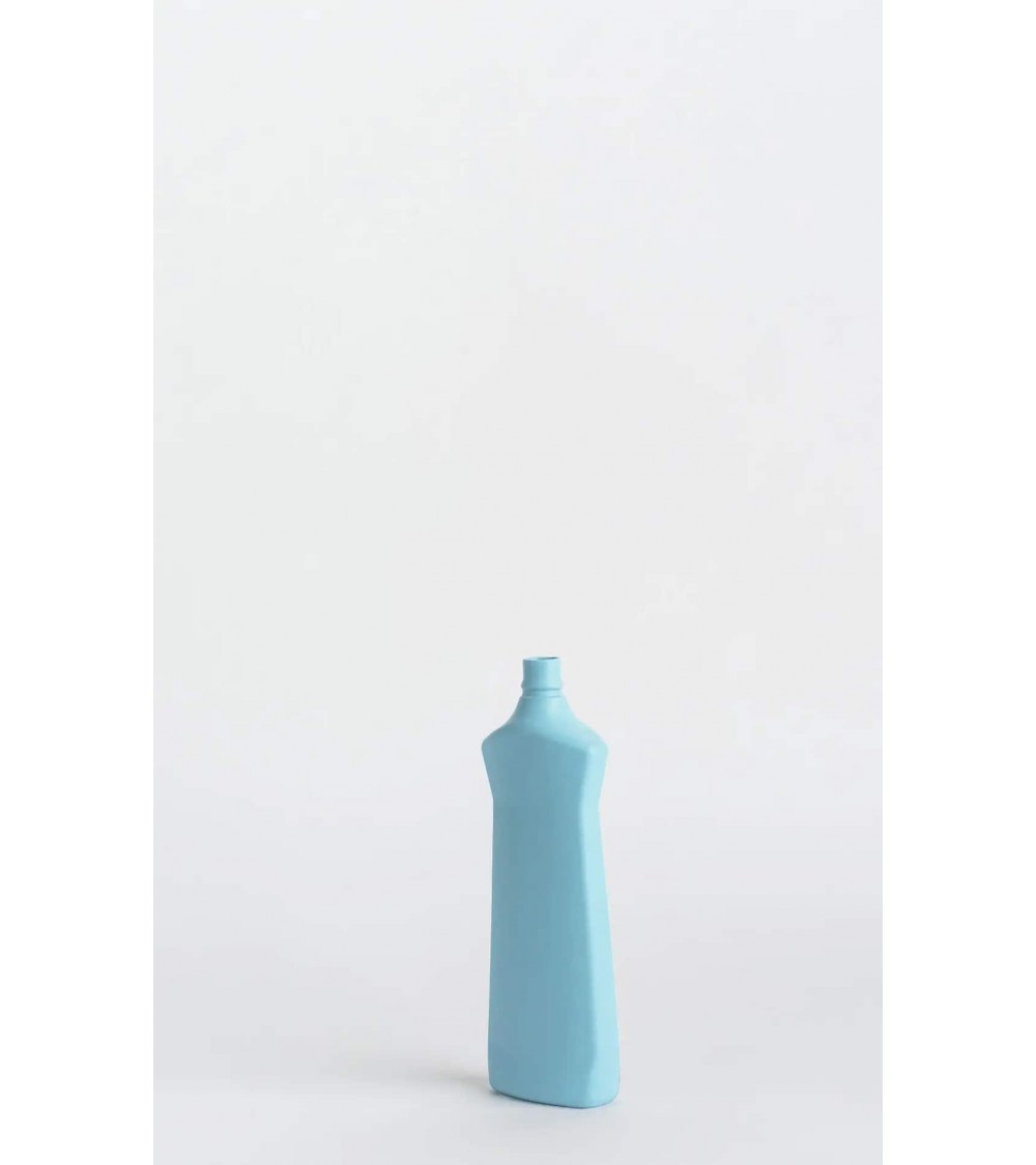 Bottle Vase 1 Light Blue - Modern Porcelain Flower Vase Foekje Fleur table flower living room vase kitatori switzerland