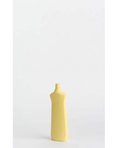 Bottle Vase Design 1 Jaune vif - Vase à fleurs en porcelaine Foekje Fleur design fleur décoratif original kitatori suisse