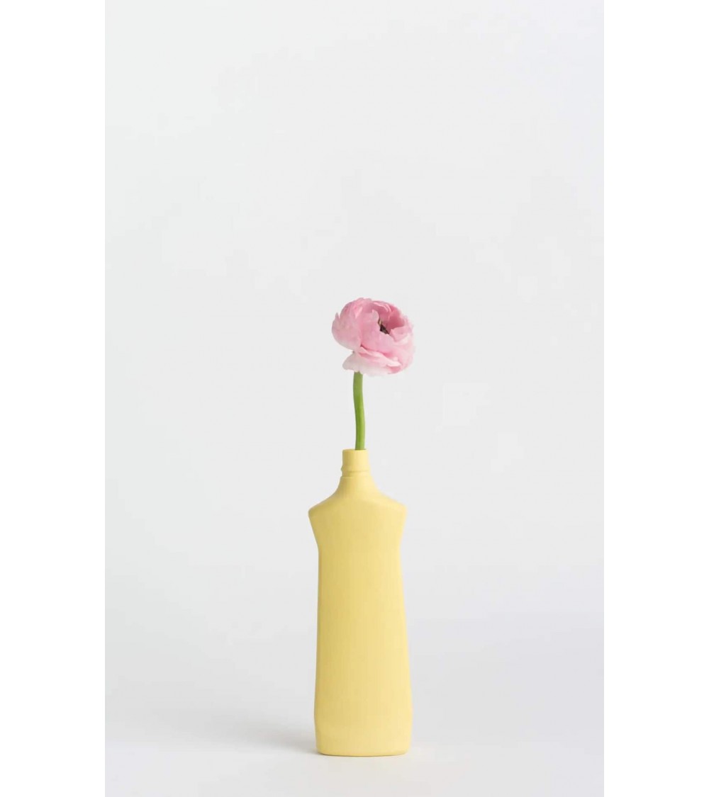 Bottle Vase 1 Fresh yellow - Modern Porcelain Flower Vase Foekje Fleur table flower living room vase kitatori switzerland