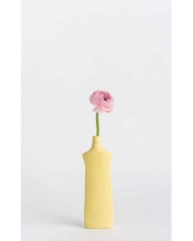 Bottle Vase Design 1 Jaune vif - Vase à fleurs en porcelaine Foekje Fleur design fleur décoratif original kitatori suisse