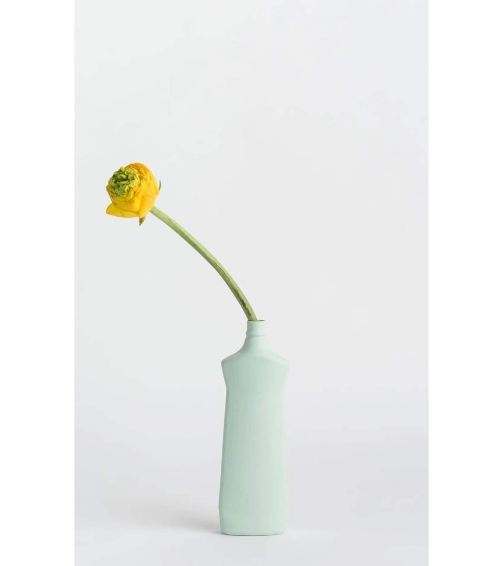 Bottle Vase Design 1 Vert Menthe - Vase à fleurs en porcelaine Foekje Fleur design fleur décoratif original kitatori suisse