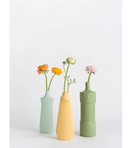 Bottle Vase Design 1 Vert Menthe - Vase à fleurs en porcelaine Foekje Fleur design fleur décoratif original kitatori suisse