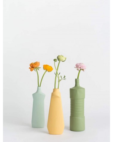 Bottle Vase Design 1 Vert Menthe - Vase à fleurs en porcelaine Foekje Fleur design fleur décoratif original kitatori suisse