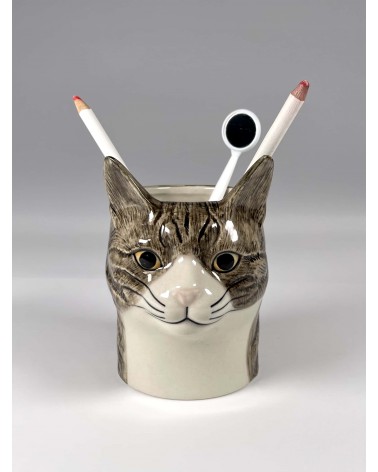Millie - Porte crayon & stylo, Petit pot de fleur - Chat Quail Ceramics bureau original design pour plantes intérieur à couve...