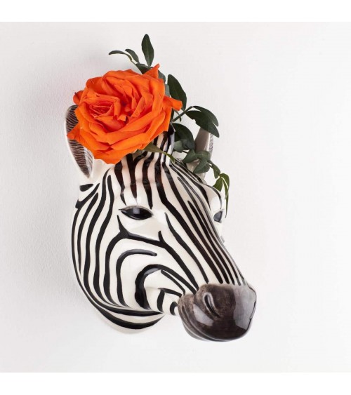 Zebra - Keramik Wandvase Quail Ceramics vasen deko blumenvase blume vase design dekoration spezielle schöne kitatori schweiz ...