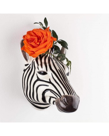 Zebra - Keramik Wandvase Quail Ceramics vasen deko blumenvase blume vase design dekoration spezielle schöne kitatori schweiz ...