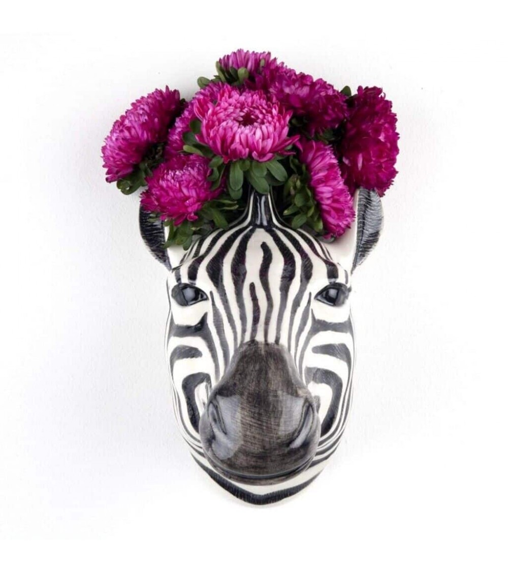 Zebra - ceramic Wall Vase Quail Ceramics table flower living room vase kitatori switzerland