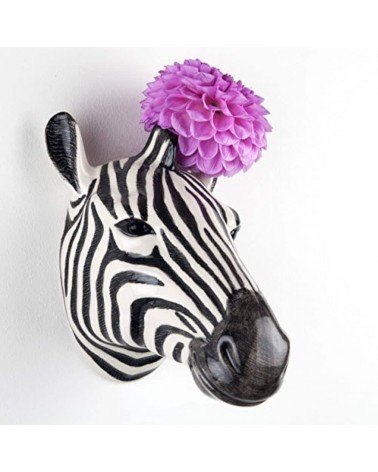 Zebra - ceramic Wall Vase Quail Ceramics table flower living room vase kitatori switzerland