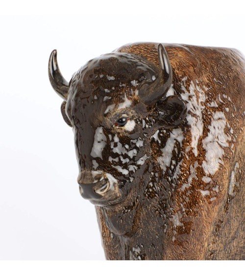 BUFFALO - Large Flower Vase Bison Quail Ceramics table flower living room vase kitatori switzerland