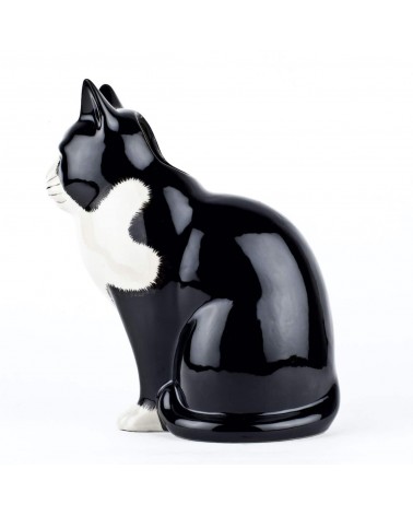 Grand vase à fleurs Chat - Barney Quail Ceramics design fleur décoratif original kitatori suisse