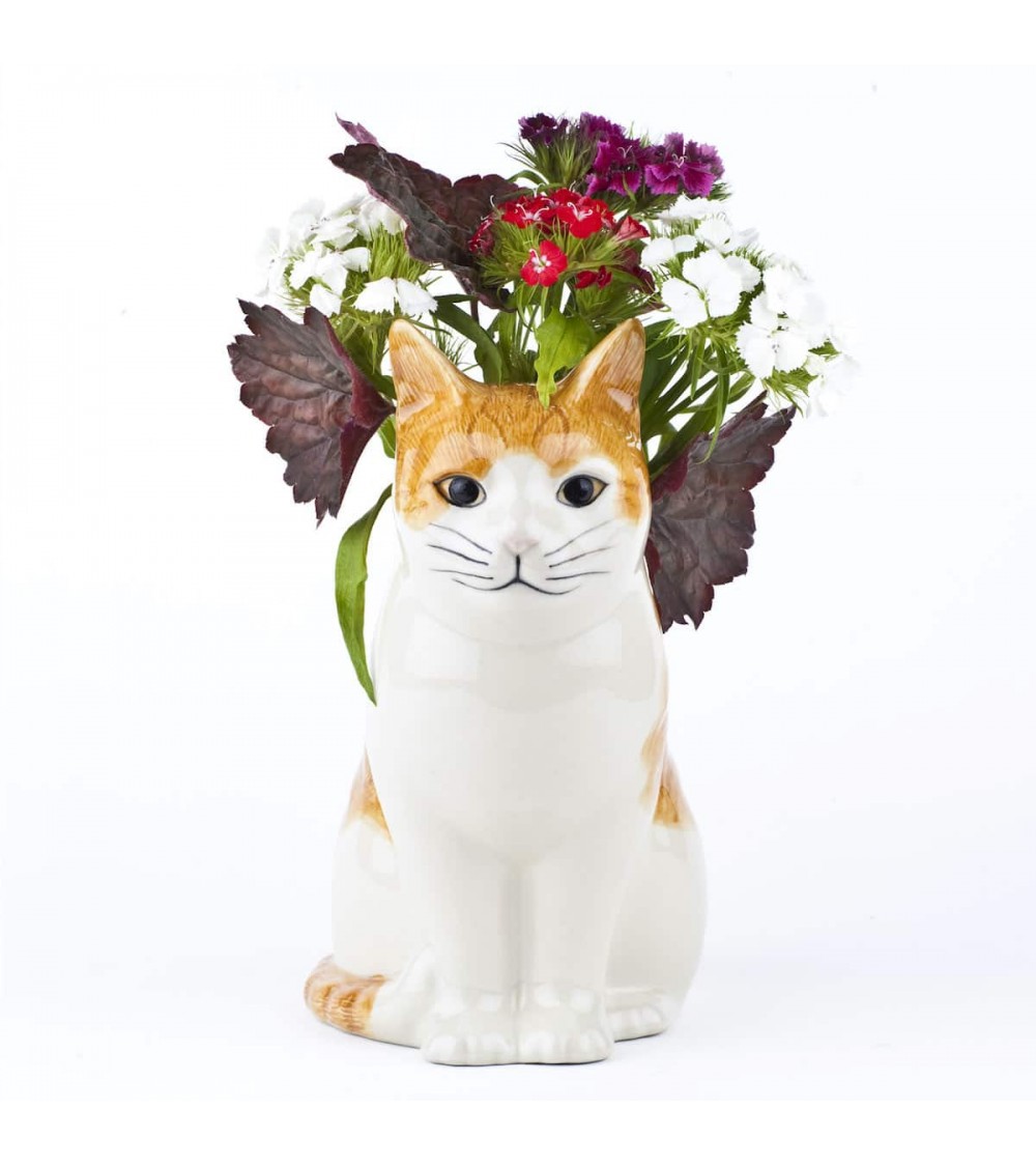 Large Cat Flower Vase - Squash Quail Ceramics table flower living room vase kitatori switzerland