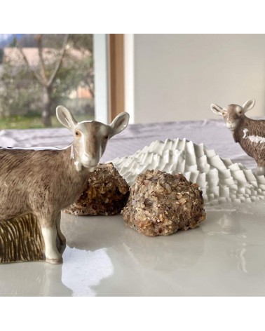 Toggenburg Goat - Salt and Peppers Quail Ceramics pots set shaker cute unique cool